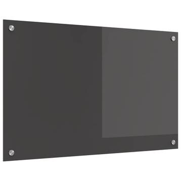 vidaXL Keukenachterwand Donkergrijs 80 x 50 cm gehard glas, Verzenden, Nieuw