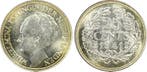 Koningin Wilhelmina 25 cent 1941 MS65 PCGS gecertificeerd, Verzenden, Zilver, 25 cent, Koningin Wilhelmina