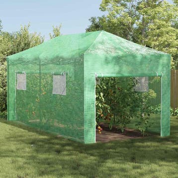 vidaXL Kas met pop-up frame met dak Groen 290 x 580 x 315 cm, Verzenden, Nieuw