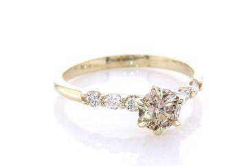 Zonder minimumprijs - Ring - 14 karaat Geel goud - 0.74ct., Nieuw
