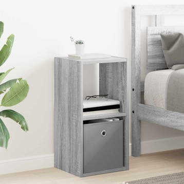 vidaXL Nachtkastje Grijs Sonoma 30,5 x 27 x 59,5 cm Bewerkt, Minder dan 45 cm, Verzenden, Nieuw, 55 tot 70 cm