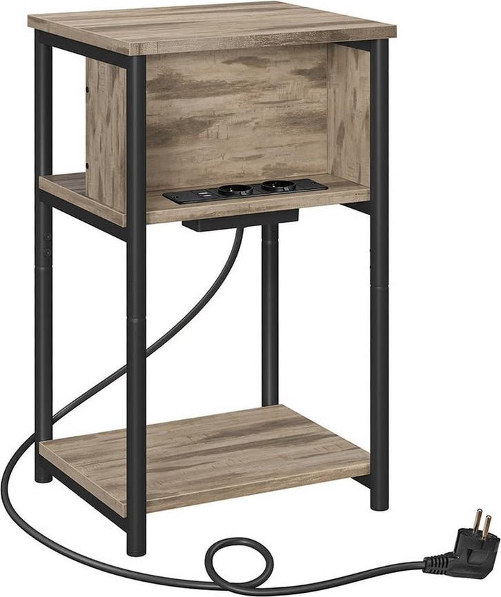 Bijzettafel / nachtkastje met stopcontact - hoogte 58 cm -, Huis en Inrichting, Slaapkamer | Nachtkastjes, Verzenden