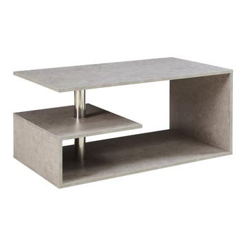 Salontafel Haarlem rechthoekig betonkleurig licht 90x50x41 c, Huis en Inrichting, Tafels | Salontafels, Verzenden, Nieuw