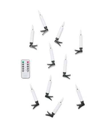 HEMA Lichtsnoer met 10 ledkaarsen op clip voor binnen, Verzenden, Nieuw