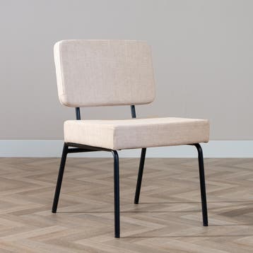50% Korting: Scandinavische eetkamerstoel Espen beige, Ophalen, Zo goed als nieuw, Stof, Scandinavisch