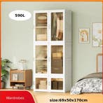 Draagbare Opvouwbare Kledingkast – 590L Opbergkast Wit 69×17, Verzenden, Nieuw