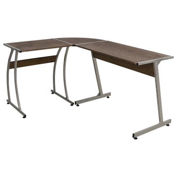 vidaXL Hoekbureau bewerkt hout bruin, Verzenden, Nieuw