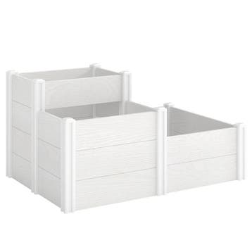 Hoogbed 3-traps Stapelbaar Tuinbed Met Open Bodem, Modulair, Tuin en Terras, Verzenden