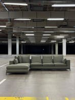 Minotti Andersen Hoekbank | Groen (NIEUWSTAAT), 300 cm of meer, Ophalen of Verzenden, Zo goed als nieuw, Bank Hoekbank Bankstel Bankje Loungebank Banken Chaise Lounge 