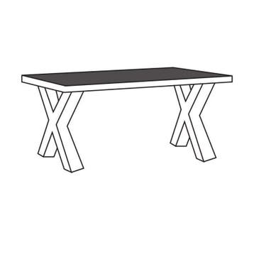 Eettafel-X Tegelen - eettafel, Huis en Inrichting, Tafels | Eettafels, Nieuw, Overige vormen, Overige materialen