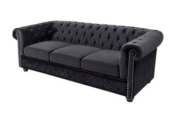 Bank CHESTERFIELD 205 cm, binnenvering, 3-zits, fluweel,, Ophalen of Verzenden, Nieuw