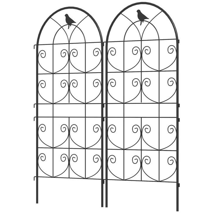 TRUUSK Rankgitter Metaal 2-delige Set - Roestvrij - Vogelont, Tuin en Terras, Planten | Bomen, Verzenden