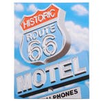 Emaille plaat Route 66 reclame - Metalen wand plaatjes, Ophalen of Verzenden, Nieuw