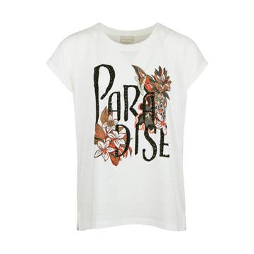 Milano Italy • off-white t-shirt Paradise • 36, Kleding | Dames, Verzenden, Wit, Maat 36 (S), Milano Italy
