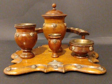 Bureauset - Set da fumo depoca - Hout, Messing, Verzamelen, Nieuw