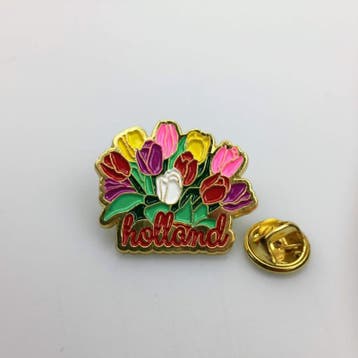 Pin tulpenbos Holland goud, Ophalen of Verzenden, Nieuw