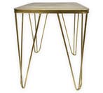 Countryfield Bijzettafel Perryville Metaal Goudkleurig, Huis en Inrichting, Tafels | Bijzettafels, Ophalen of Verzenden, Nieuw