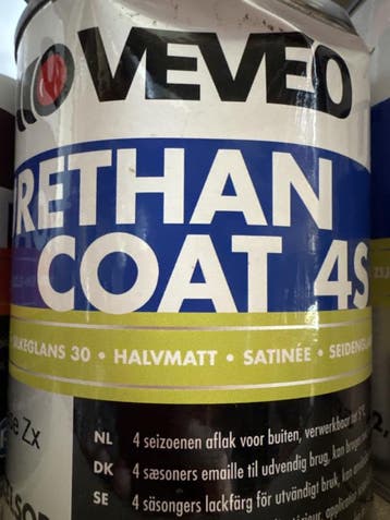 Veveo urethan coat 4s zijdeglans - RAL 7016 - 1 liter, Overige kleuren, Nieuw, Ophalen of Verzenden, Verf