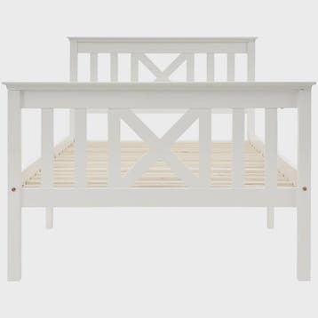 Massief Houten Eenpersoonsbed 90x200 cm met Lattenbodem en H, Verzenden, Nieuw