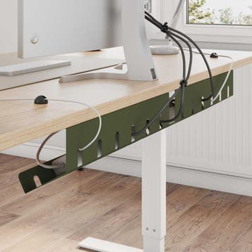vidaXL Kabelgoot voor onder bureau 2 st Olijfgroen 44 x 11,5, Verzenden, Nieuw