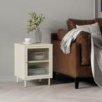 Nachtkast Lindau 56x40x40 cm cremewit [en.casa], Huis en Inrichting, Verzenden, Nieuw