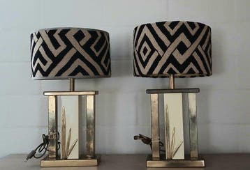 Lamp - Metaal - Twee tafellampen