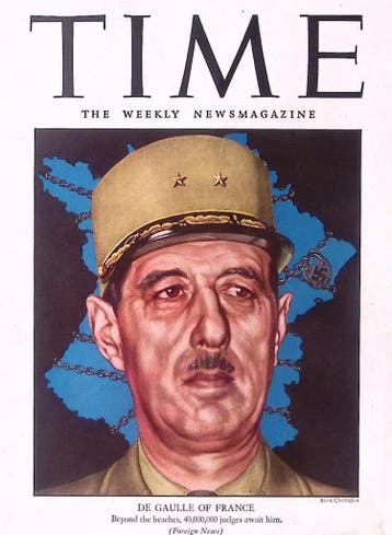 Cover Time Magazine1944 met Charles de Gaulle (lijst optie), Verzamelen, Militaria | Tweede Wereldoorlog, Verzenden