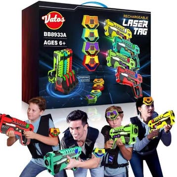 Oplaadbare Laser Tag Set met 4 Blasters, Verzenden, Nieuw