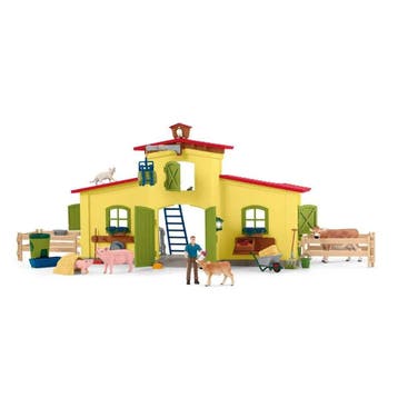schleich FARM WORLD Grote stal, geel (miniatuur), Verzenden, Nieuw