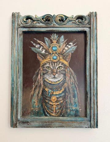 Wanddecoratie - Speels - Griekenland - Oude houten, Antiek en Kunst