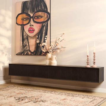 Zwevend tv meubel Madison Black | 240 cm | Starfurn, Ophalen of Verzenden, Nieuw