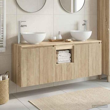 vidaXL Badkamerkastenset 3 st Sonoma Eiken 49,5 x 35 x 63 cm, Verzenden, Nieuw
