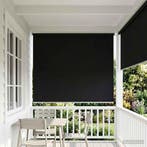 vidaXL Rolgordijn UV-bescherming Zwart 200 x 140 cm, Verzenden, Nieuw, Zwart