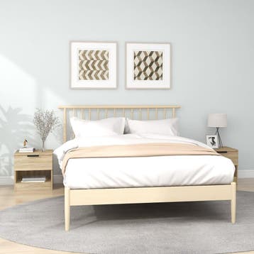 vidaXL Nachtkastjes 2 st bewerkt hout sonoma eikenkleurig, Huis en Inrichting, Slaapkamer | Nachtkastjes, Minder dan 45 cm, Verzenden