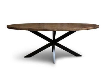 Eettafel Silvia Ovaal 150x90cm Mango Walnoot Bruin, Ophalen of Verzenden, Nieuw