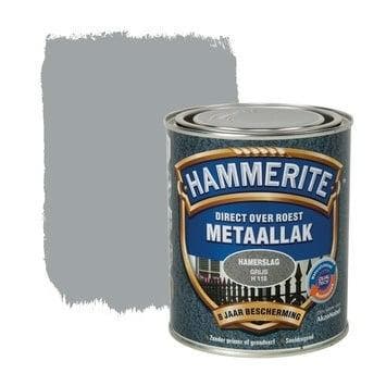 Hammerite Metaallak Grijs H118 Hamerslag 250 ml, Ophalen of Verzenden, Nieuw