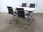 Tweedehands klaptafel Robson eiken 160x80 cm met wielen, Verzenden, Gebruikt