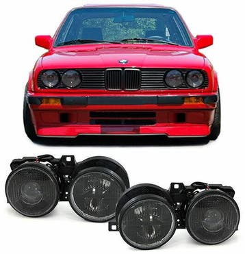 Smoke koplampen met kruis passend voor BMW 3 serie E30 ty..., Auto-onderdelen, Verzenden, Nieuw