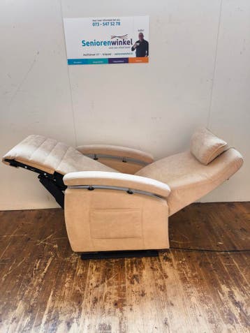 Fitform vario 570 sta op en relaxfauteuil in beige stof, Minder dan 75 cm, Stof, Ophalen of Verzenden, Zo goed als nieuw