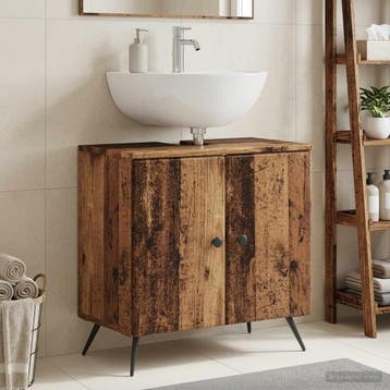 vidaXL Badkamer wastafelkast BREDA Oud hout 59,5 x 31,5 x 59, Verzenden, Nieuw, Wastafelkast