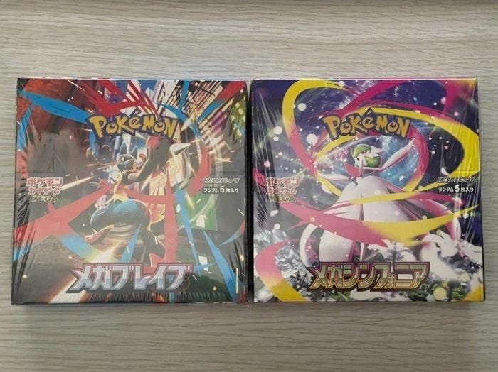 Pokémon - 2 Box - Mega Brave M1L & Mega Symphonia M1S -, Hobby en Vrije tijd, Verzamelkaartspellen | Pokémon