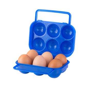 Kunststof Eierdoos 6 Eieren Blauw - Koelkast Eieropbergbox P, Verzamelen, Verzenden, Nieuw