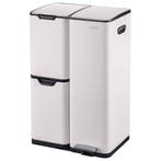 Prullenbak Cairo 60L Crème – Design Prullenbak met 3 Vakken, Huis en Inrichting, Woonaccessoires | Prullenbakken, Verzenden, Nieuw