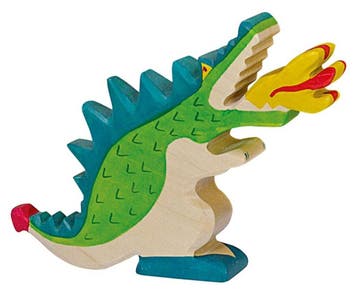 Holztiger houten draak groen - spee van €21,99 voor €18,90, Ophalen of Verzenden, Nieuw
