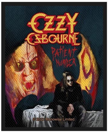 Ozzy Osbourne - Patient No. 9 - Patch officiële merchandise, Verzamelen, Ophalen of Verzenden, Nieuw, Kleding