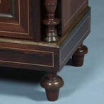 Oogstrelend Wortelnoten Intarsia 1-deurs kastje met marmer b, Ophalen of Verzenden