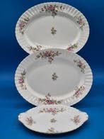Royal Albert Moss Rose – 3 Servierplatten – Bone China mit