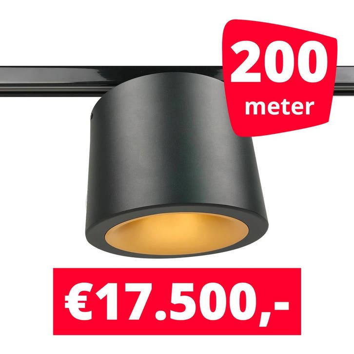 *TIP* LED Railverlichting CAN Horeca Black 200 Spots 2200K +, Zakelijke goederen, Kantoor en Winkelinrichting | Winkel en Inventaris