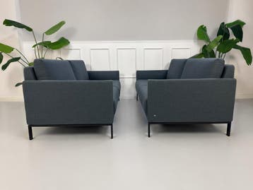 Rolf Benz Cara Designbank + Fauteuil Rood Bank, Huis en Inrichting, Driepersoons, Ophalen of Verzenden, Zo goed als nieuw, Rechte bank