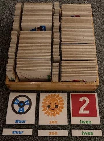 Houten leeskaartjes (zie omschrijving en foto), Verzenden, Nieuw